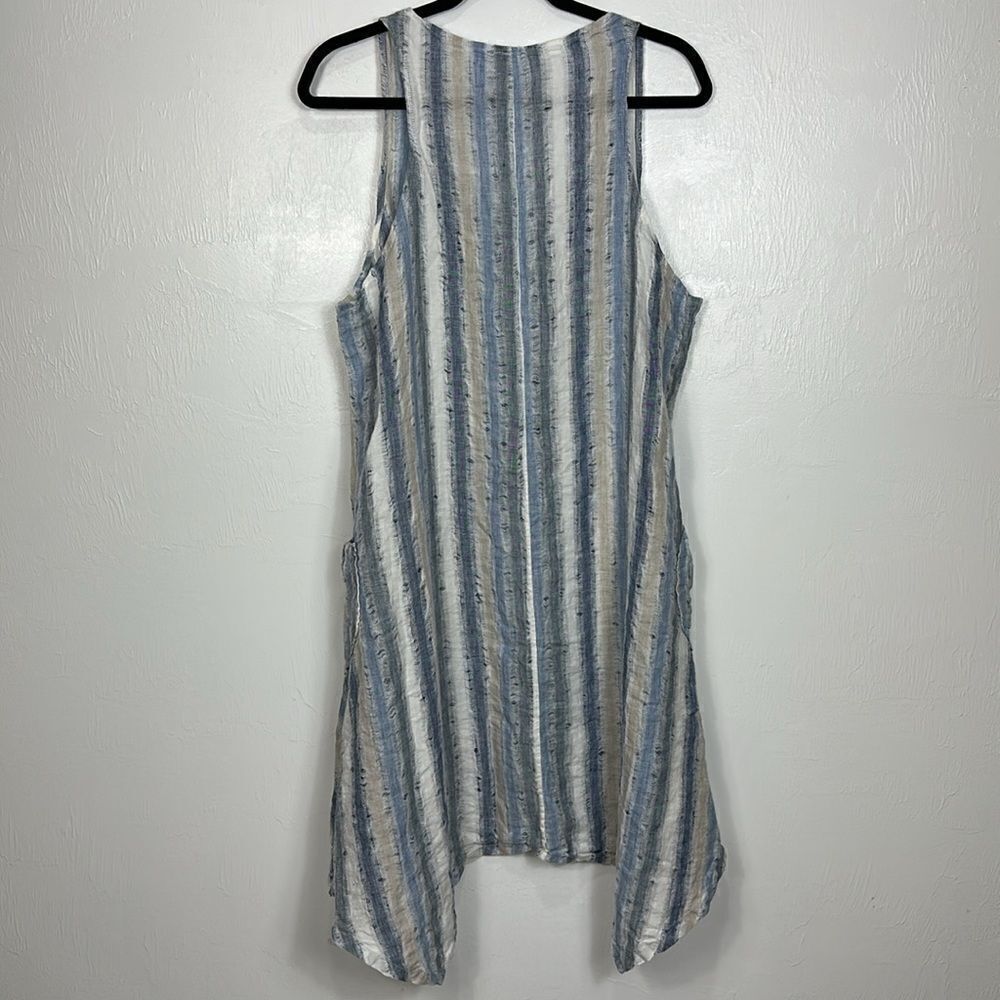 Made For You By Kathy Smith Striped Sleeveless Tunic Top Size 2X - Picture 5 of 8